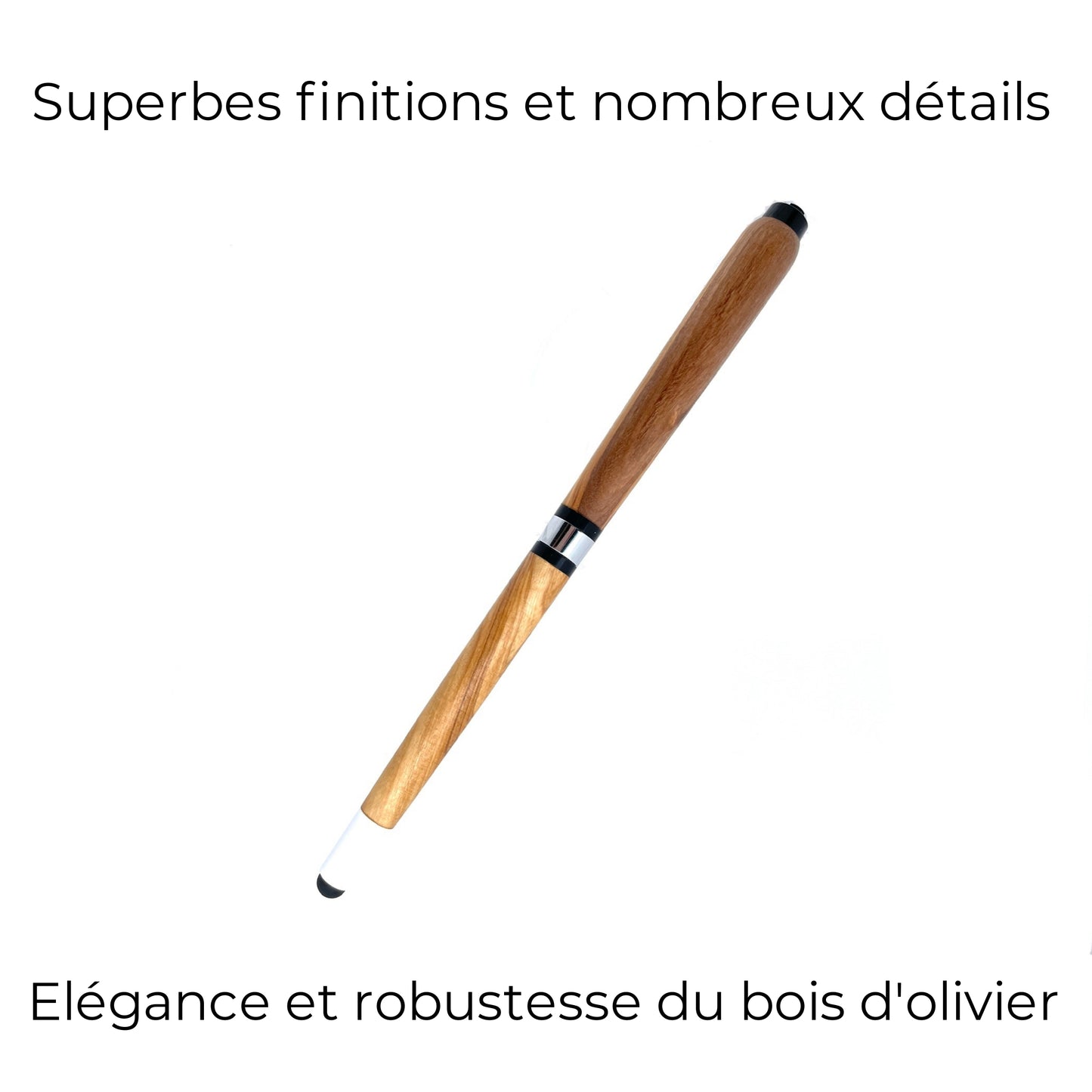 STYLO EN BOIS D'OLIVIER - MODELE BILLARD
