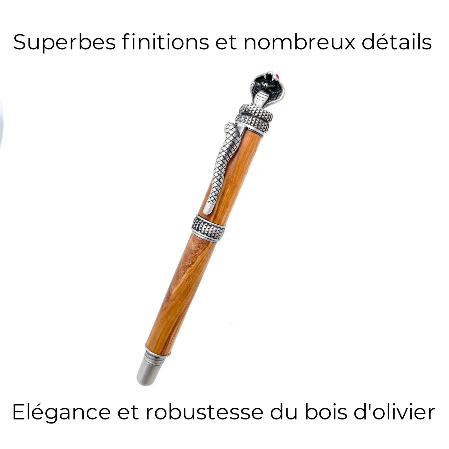 STYLO EN BOIS D'OLIVIER - MODELE COBRA