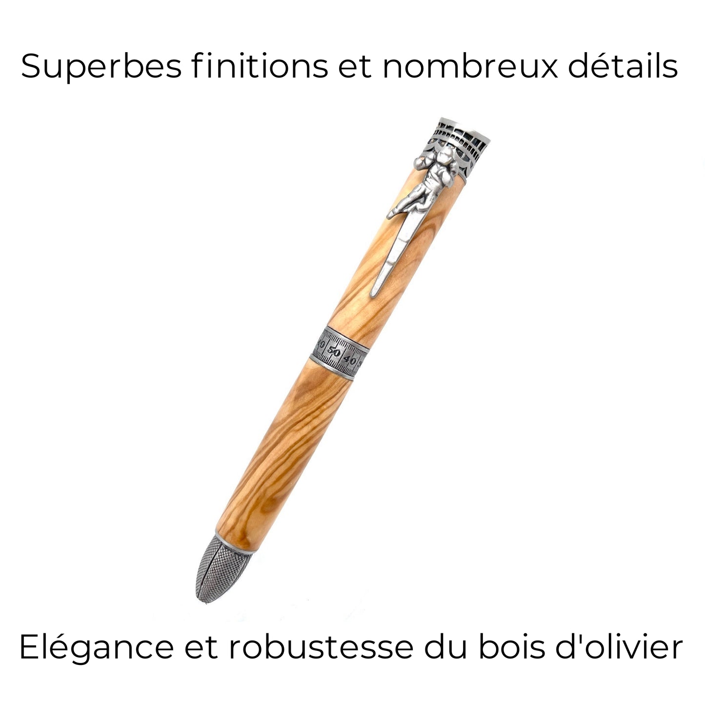 STYLO EN BOIS D'OLIVIER - MODELE FOOTBALL AMERICAIN