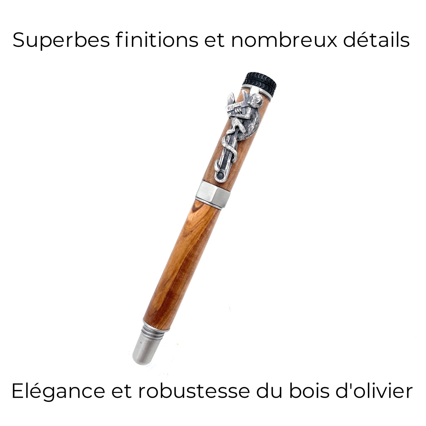 STYLO EN BOIS D'OLIVIER - MODELE MECANIQUE