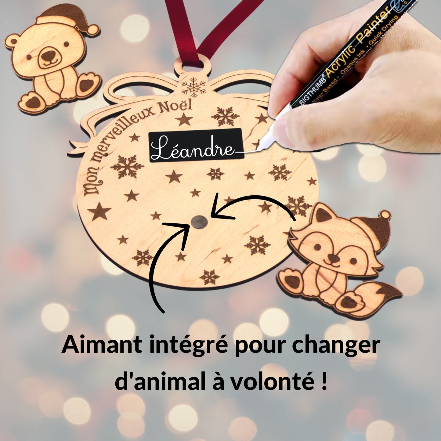 BOULE DE NOËL - GEANTE - ANIMAUX - MODULABLE - A PERSONNALISER SOI MEME