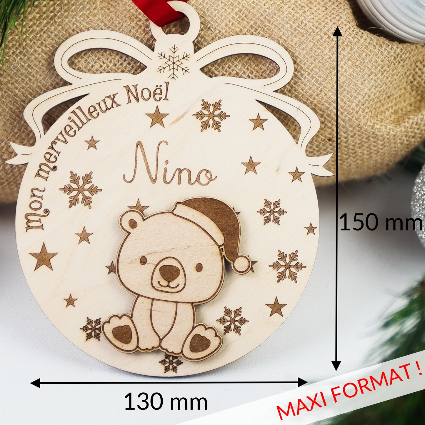 BOULE DE NOËL - GEANTE - ANIMAUX - MODULABLE - PERSONNALISABLE