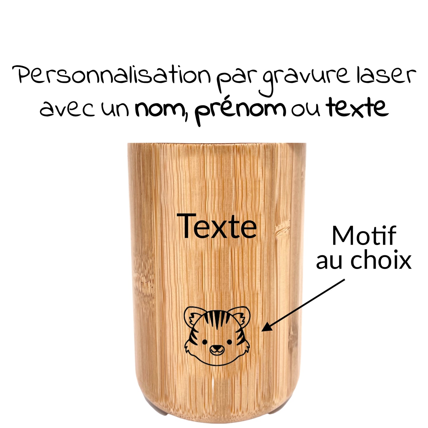 TASSE D'APPRENTISSAGE EN BAMBOU - PERSONNALISABLE