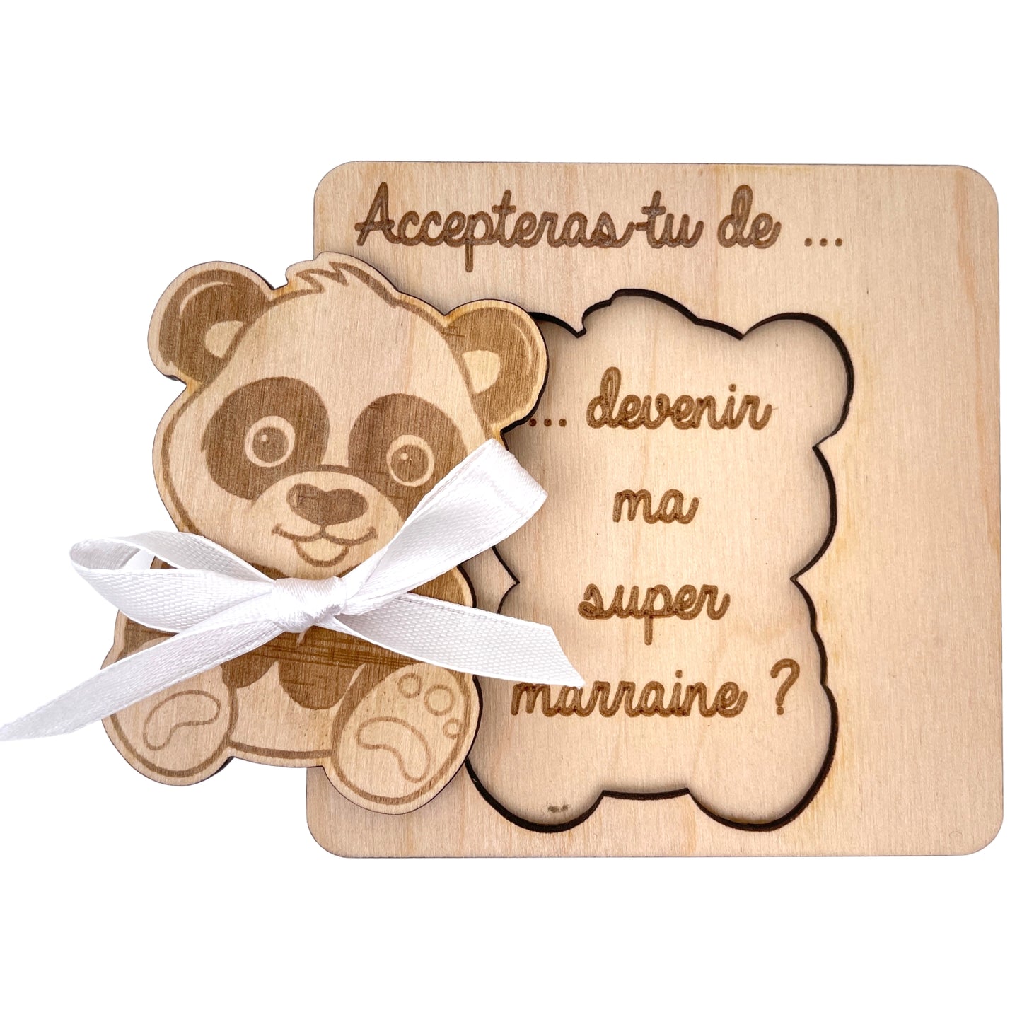 CARTE ANNONCE NAISSANCE - MARRAINE - PANDA