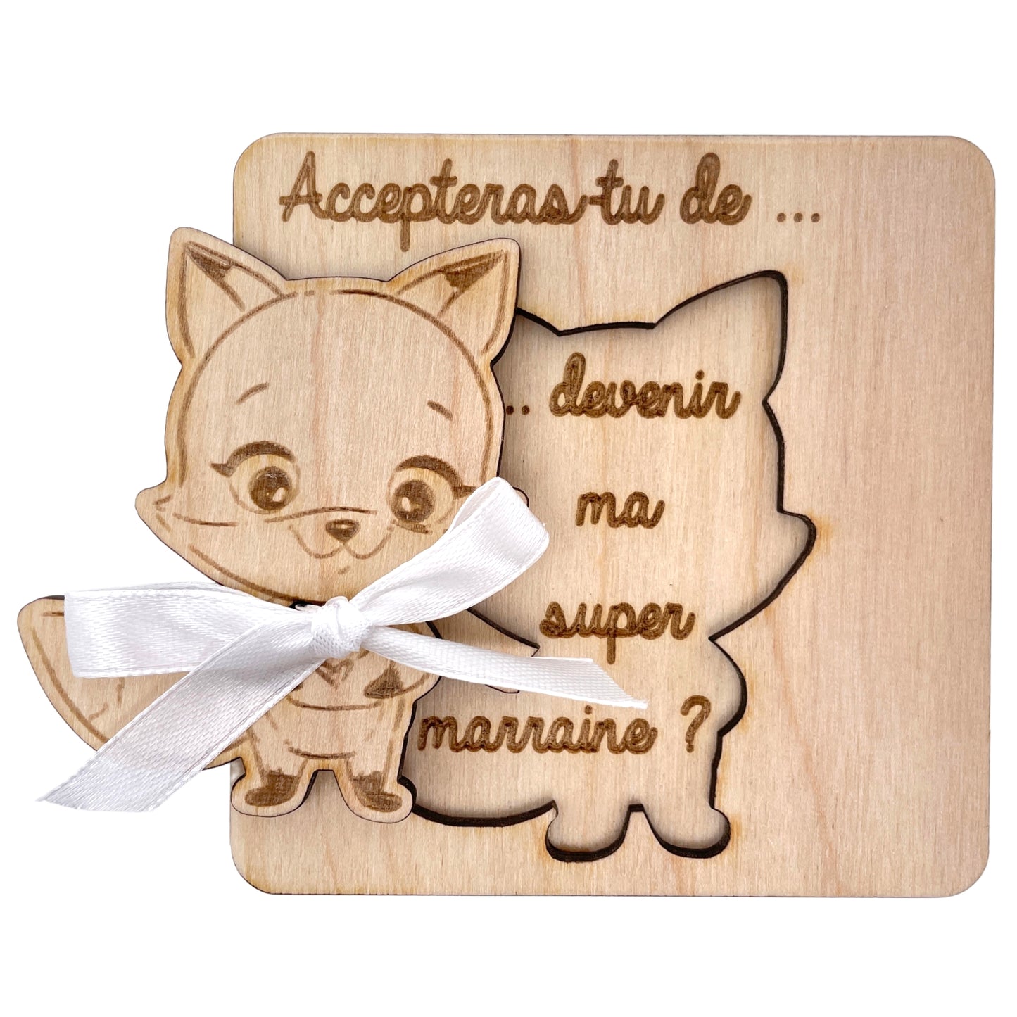 CARTE ANNONCE NAISSANCE - MARRAINE - RENARD