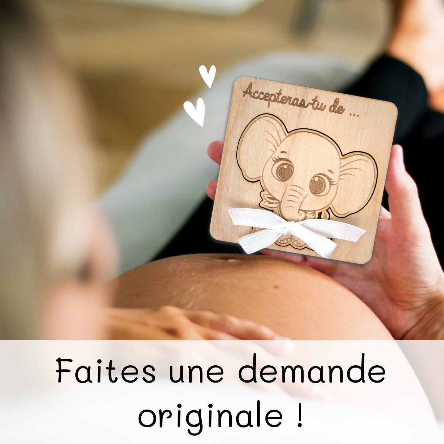 CARTE ANNONCE NAISSANCE - MARRAINE - ELEPHANT