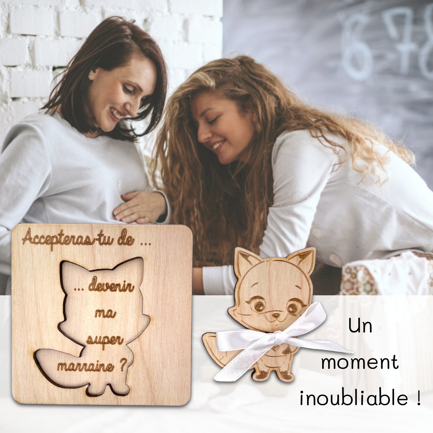 CARTE ANNONCE NAISSANCE - MARRAINE - RENARD