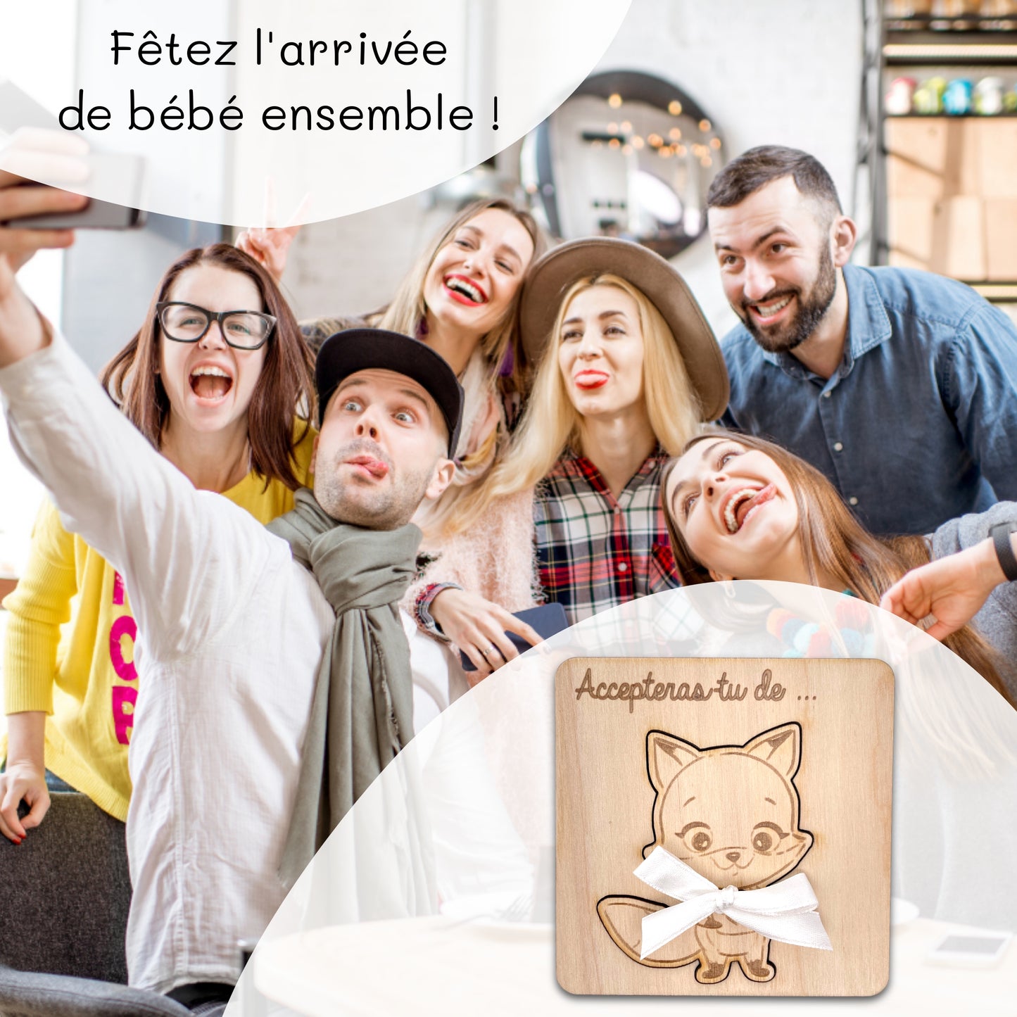 CARTE ANNONCE NAISSANCE - MARRAINE - RENARD