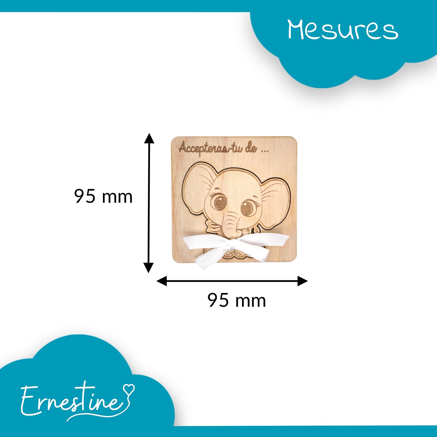 CARTE ANNONCE NAISSANCE - MARRAINE - ELEPHANT