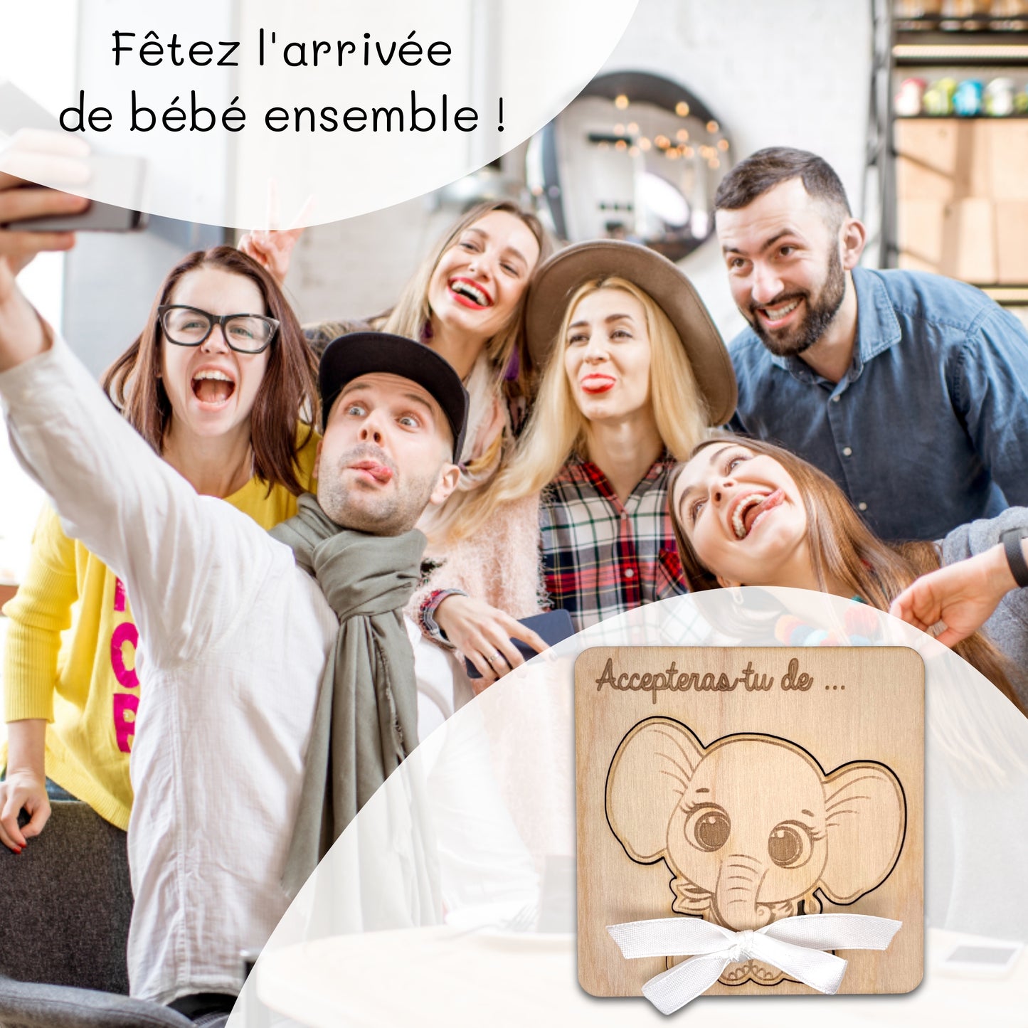 CARTE ANNONCE NAISSANCE - PARRAIN - ELEPHANT