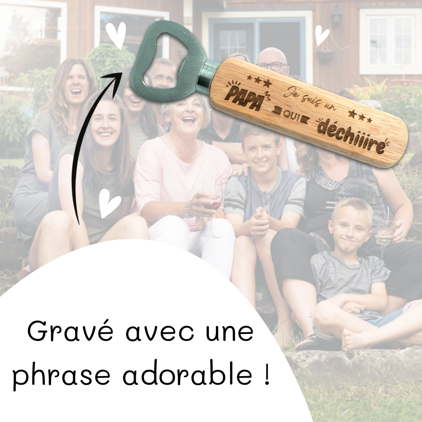 DECAPSULEUR MANCHE BOIS - PAPA - DECHIRE