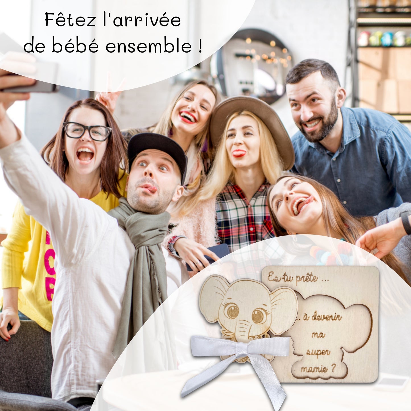 CARTE ANNONCE NAISSANCE - MAMIE - ELEPHANT