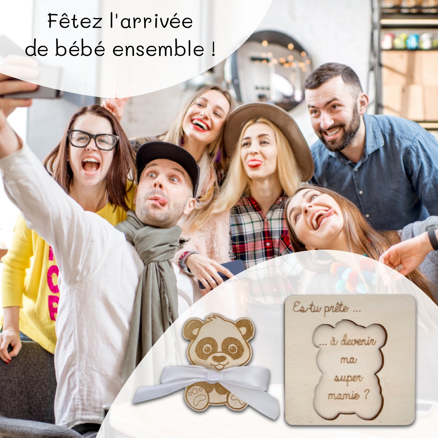 CARTE ANNONCE NAISSANCE - MAMIE - PANDA