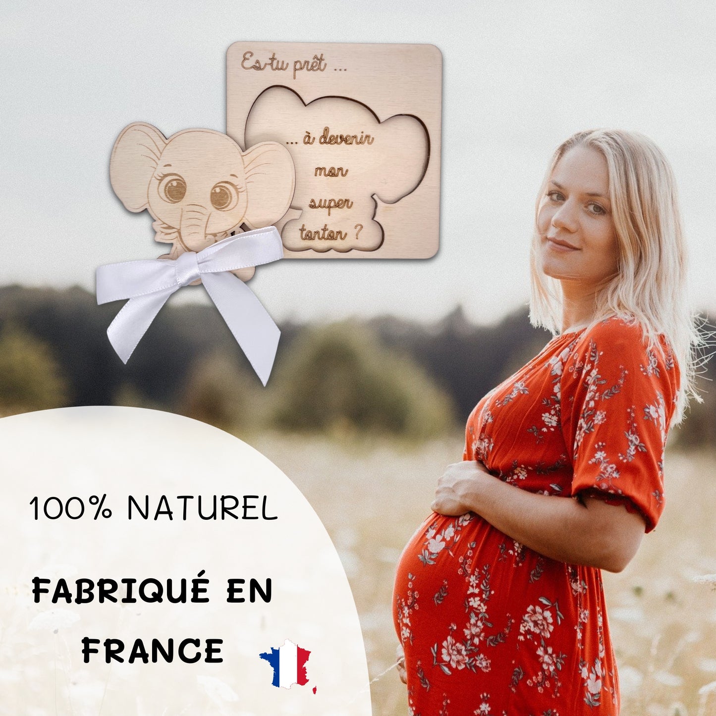 CARTE ANNONCE NAISSANCE - TONTON - ELEPHANT