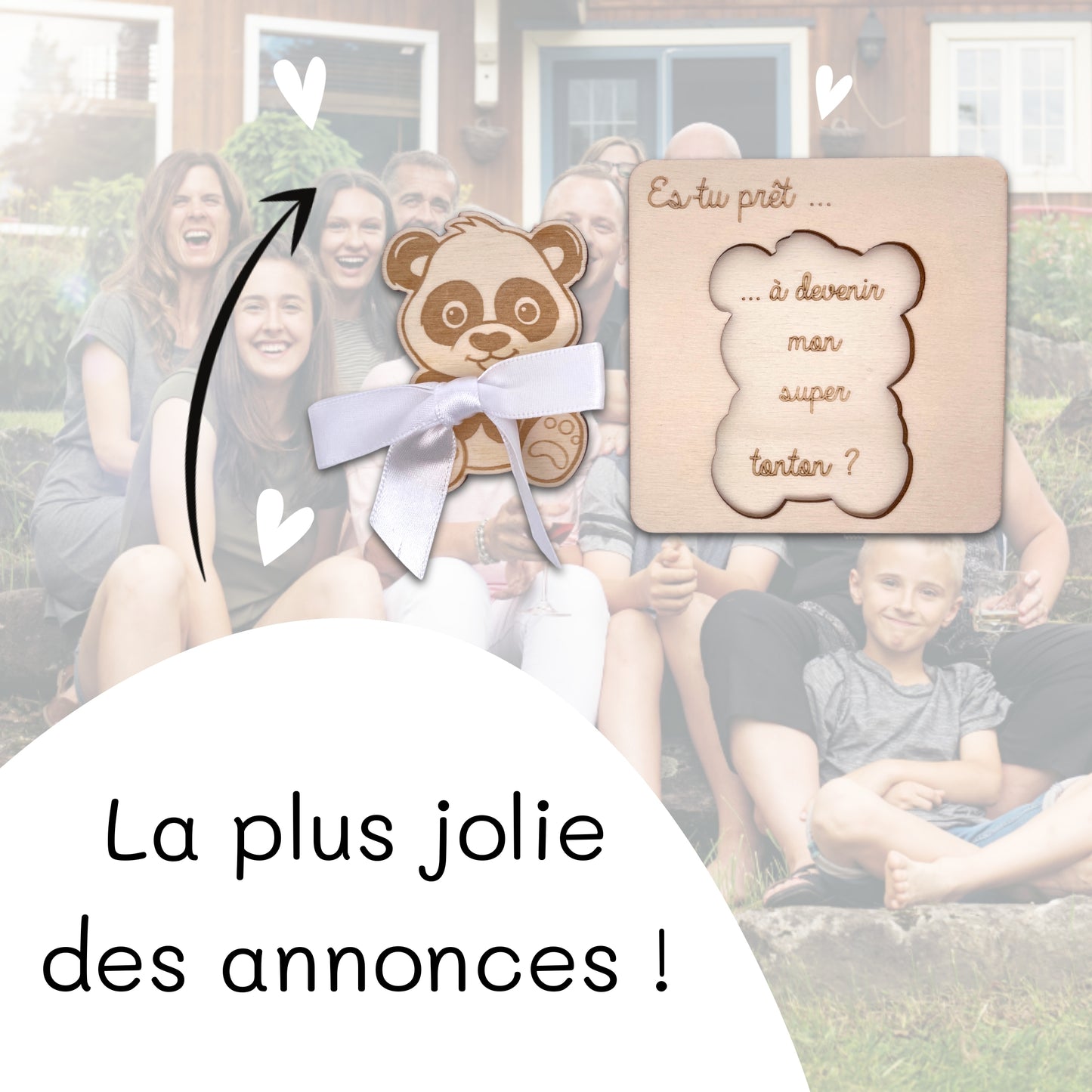 CARTE ANNONCE NAISSANCE - TONTON - PANDA