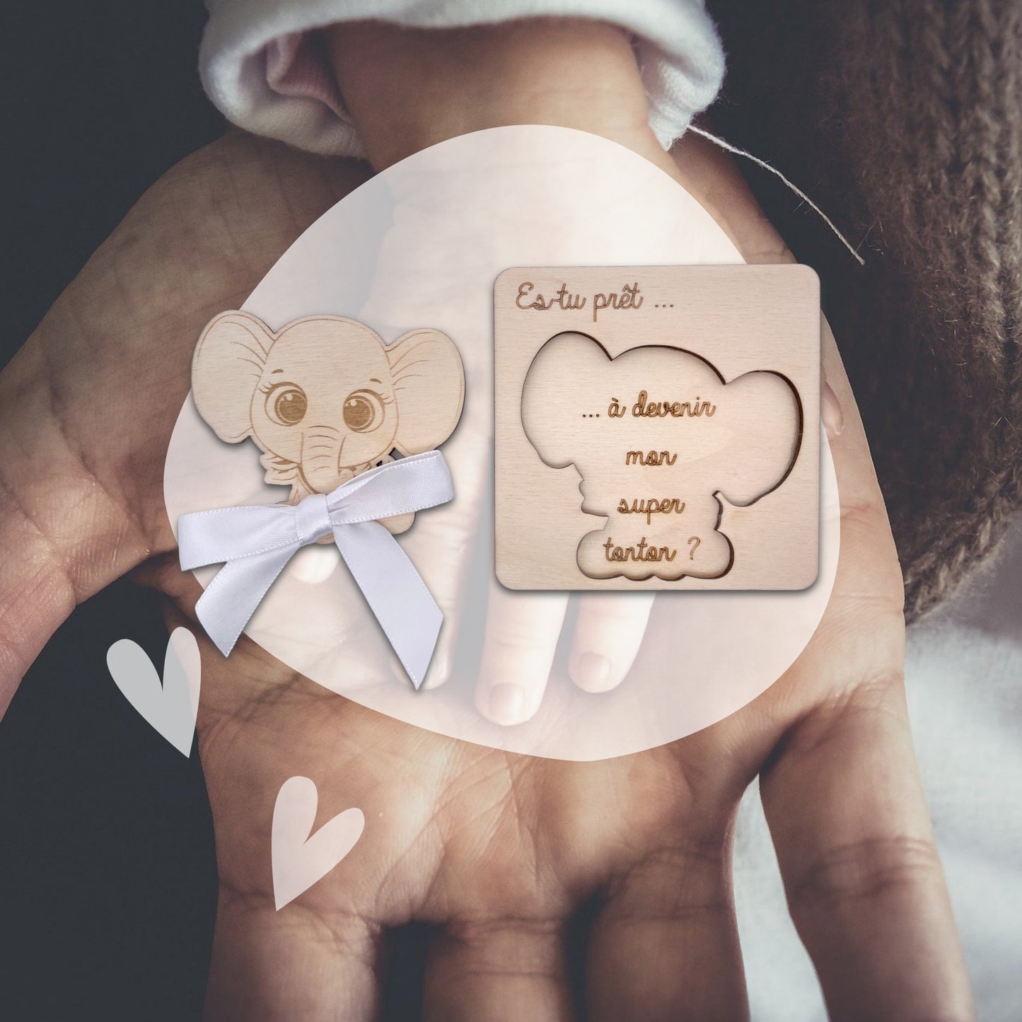 CARTE ANNONCE NAISSANCE - TONTON - ELEPHANT