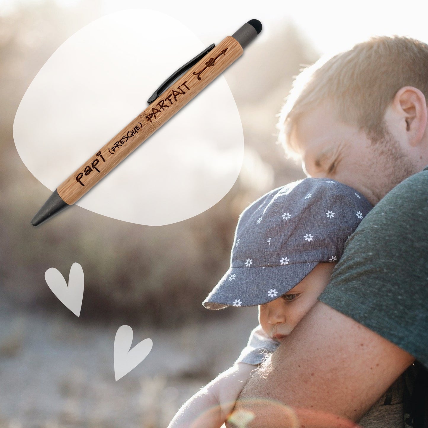STYLO BAMBOU AVEC EMBOUT TACTILE - PAPI - PRESQUE PARFAIT