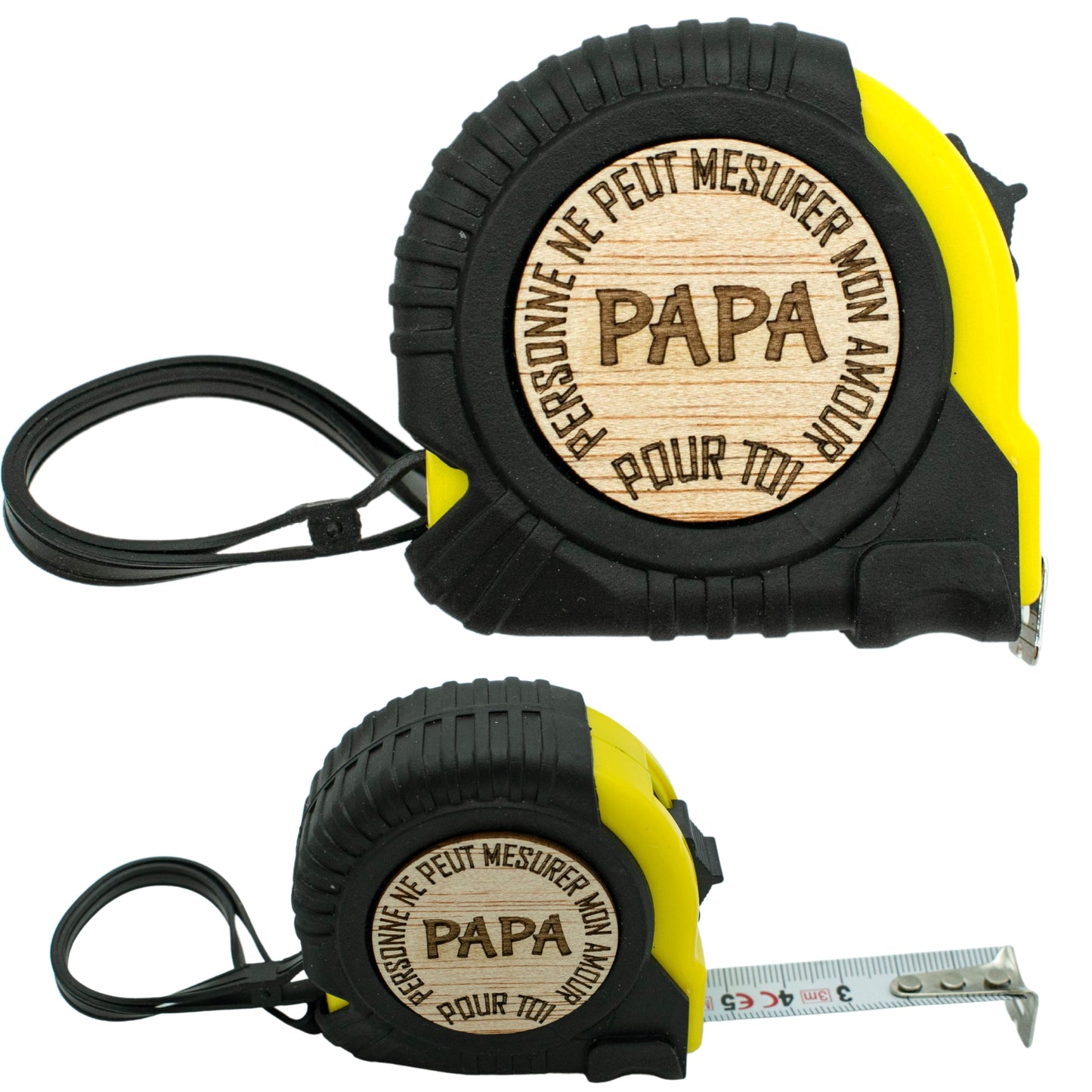 METRE RUBAN - 3M - JAUNE - PAPA - MON AMOUR POUR TOI