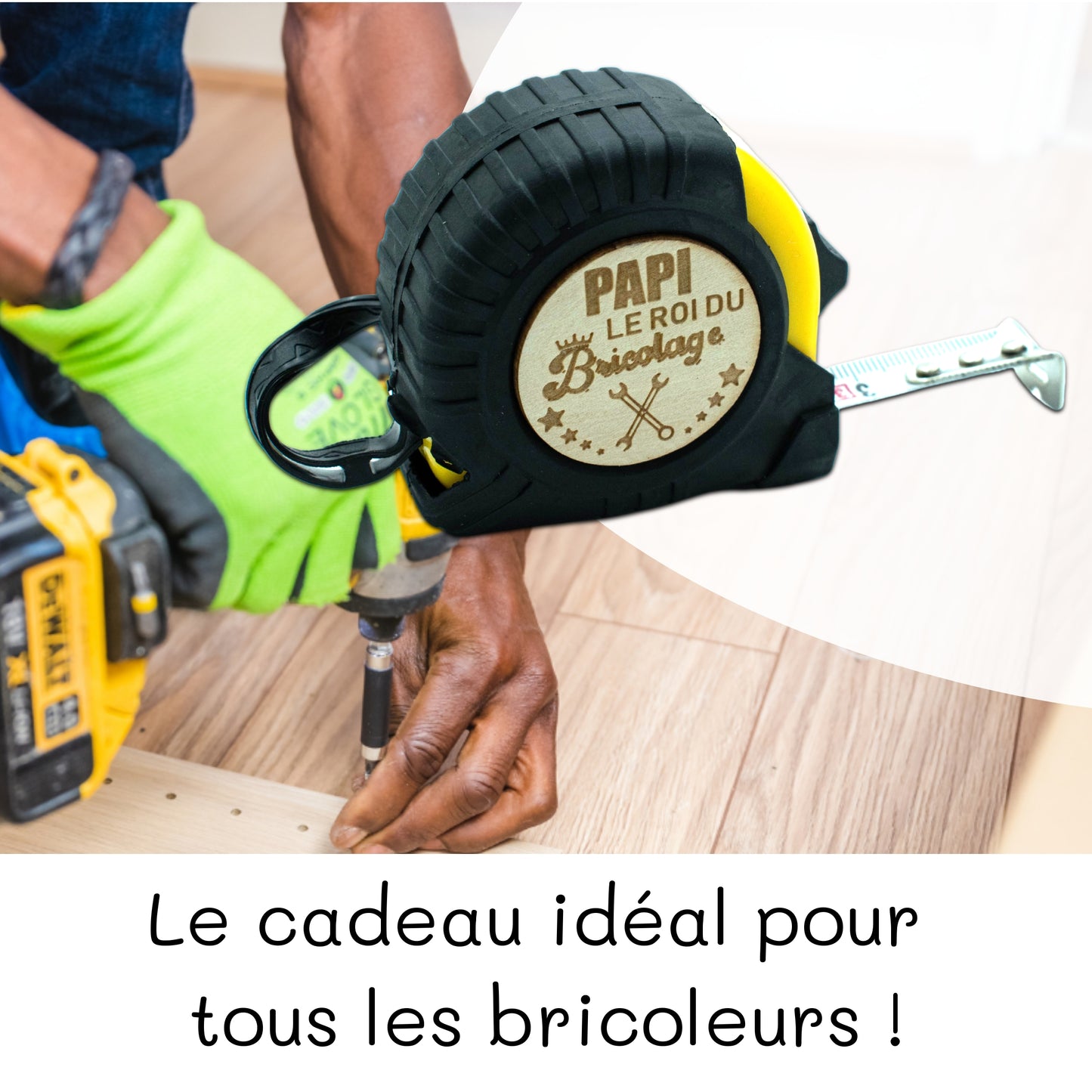 METRE RUBAN - 3M - JAUNE - PAPI - LE ROI DU BRICOLAGE
