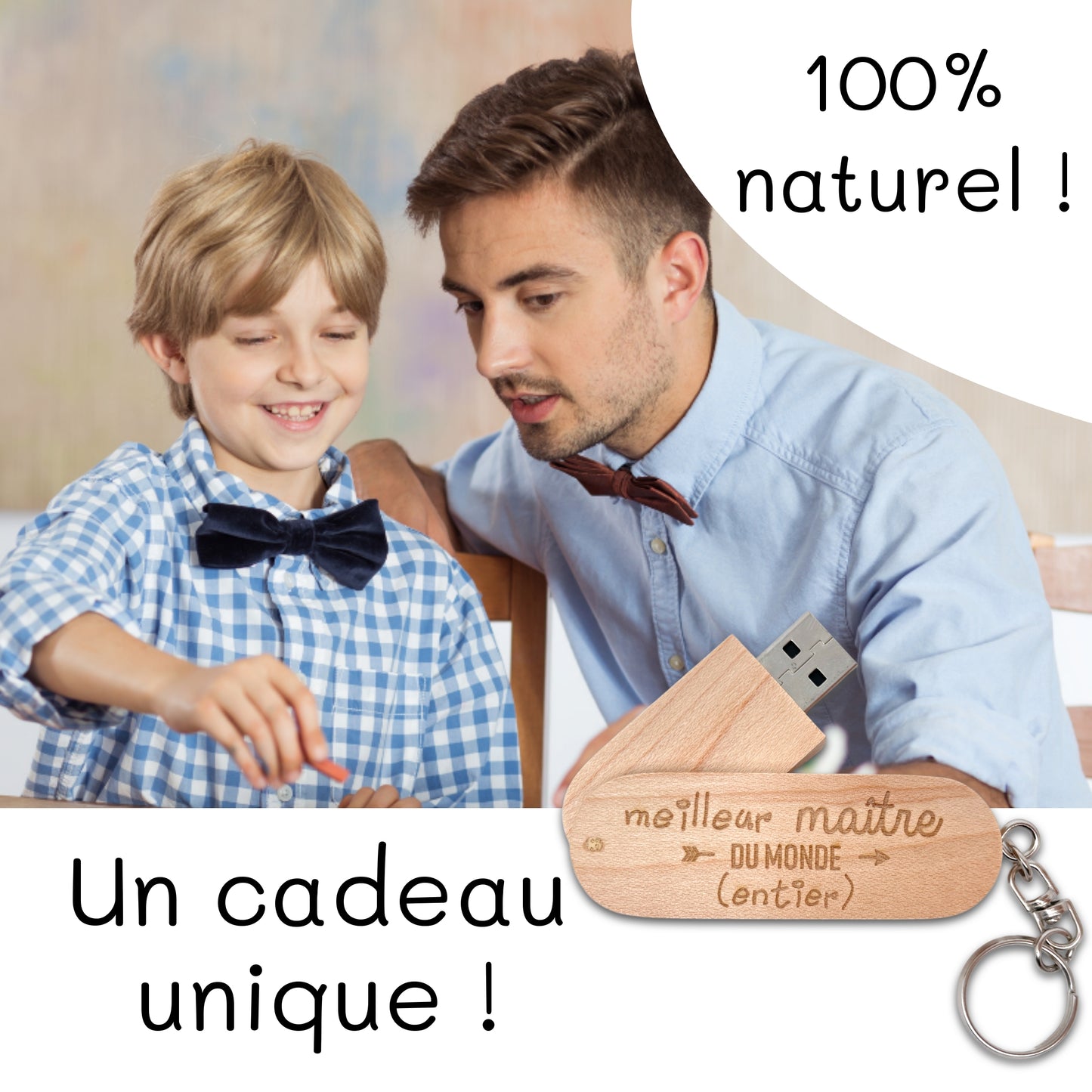 CLEF USB - 64 Gb - MAITRE - MEILLEUR DU MONDE ENTIER