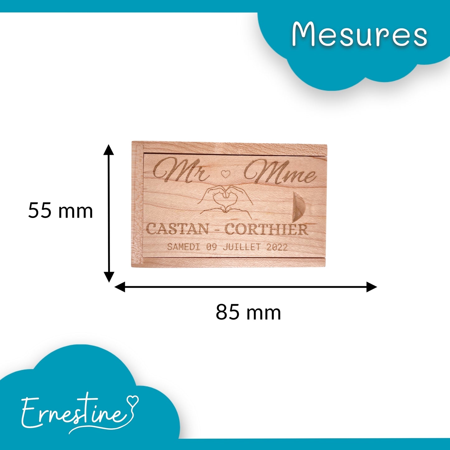 COFFRET USB MARIAGE - FIOLE 32 GB - PERSONNALISABLE