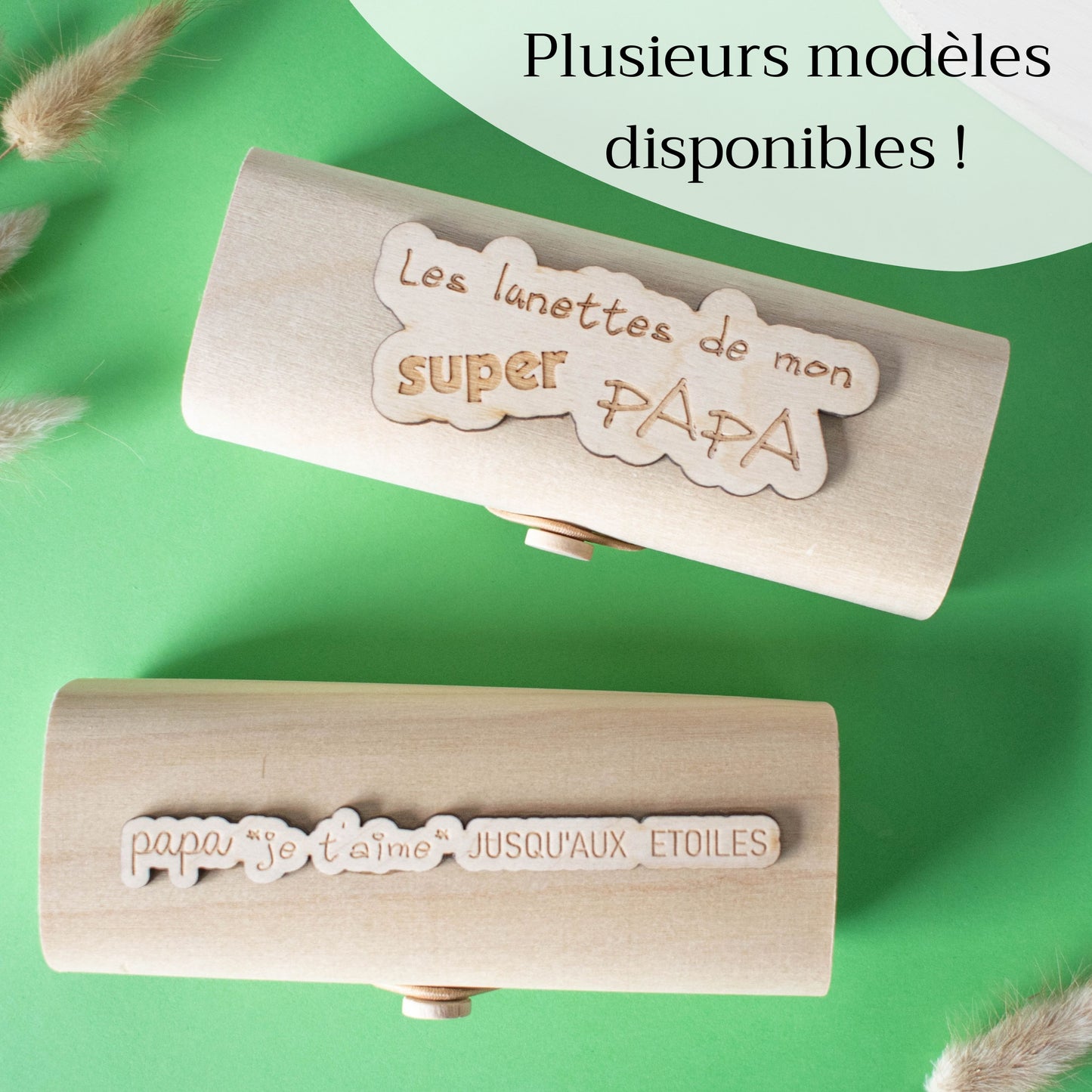 BOITIER LUNETTES EN BOIS - PAPA MEILLEUR DU MONDE ENTIER
