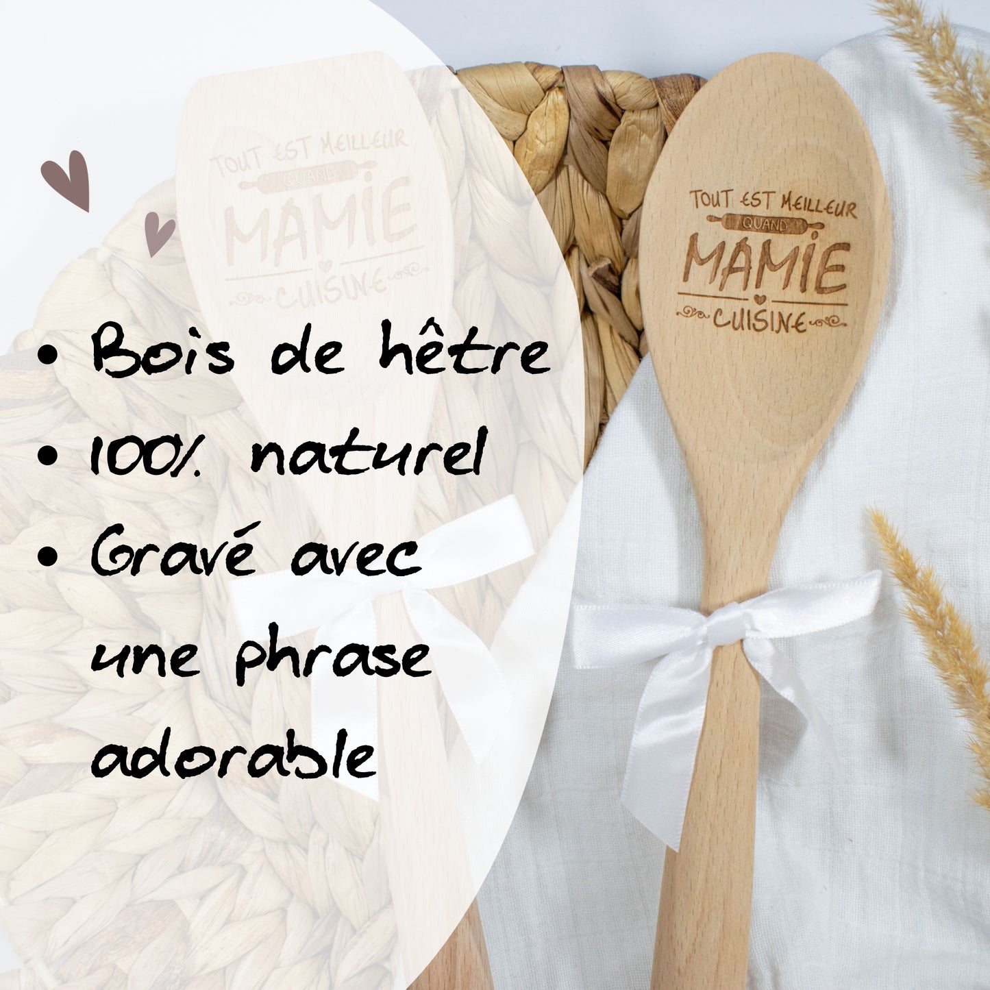 CUILLIERE EN BOIS - MAMIE - TOUT EST MEILLEUR QUAND MAMIE CUISINE