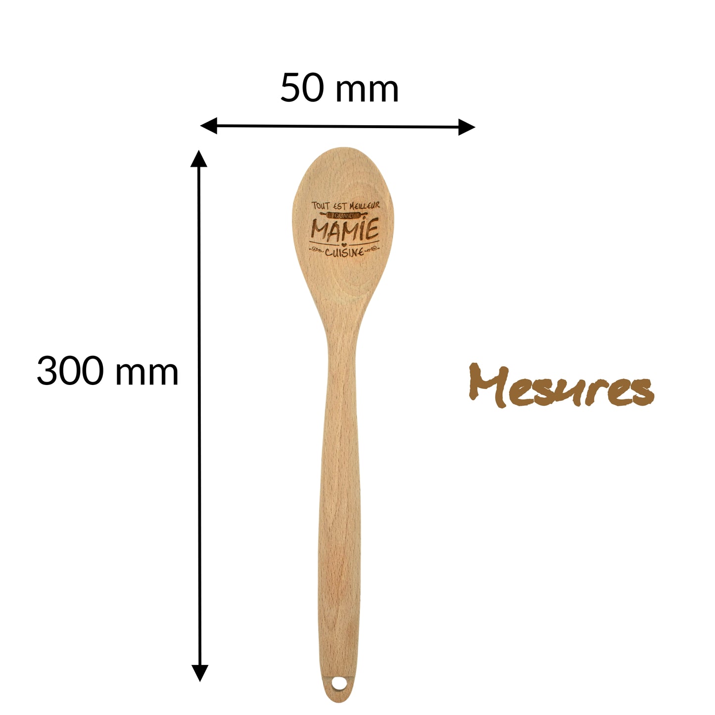CUILLIERE EN BOIS - MAMIE - TOUT EST MEILLEUR QUAND MAMIE CUISINE