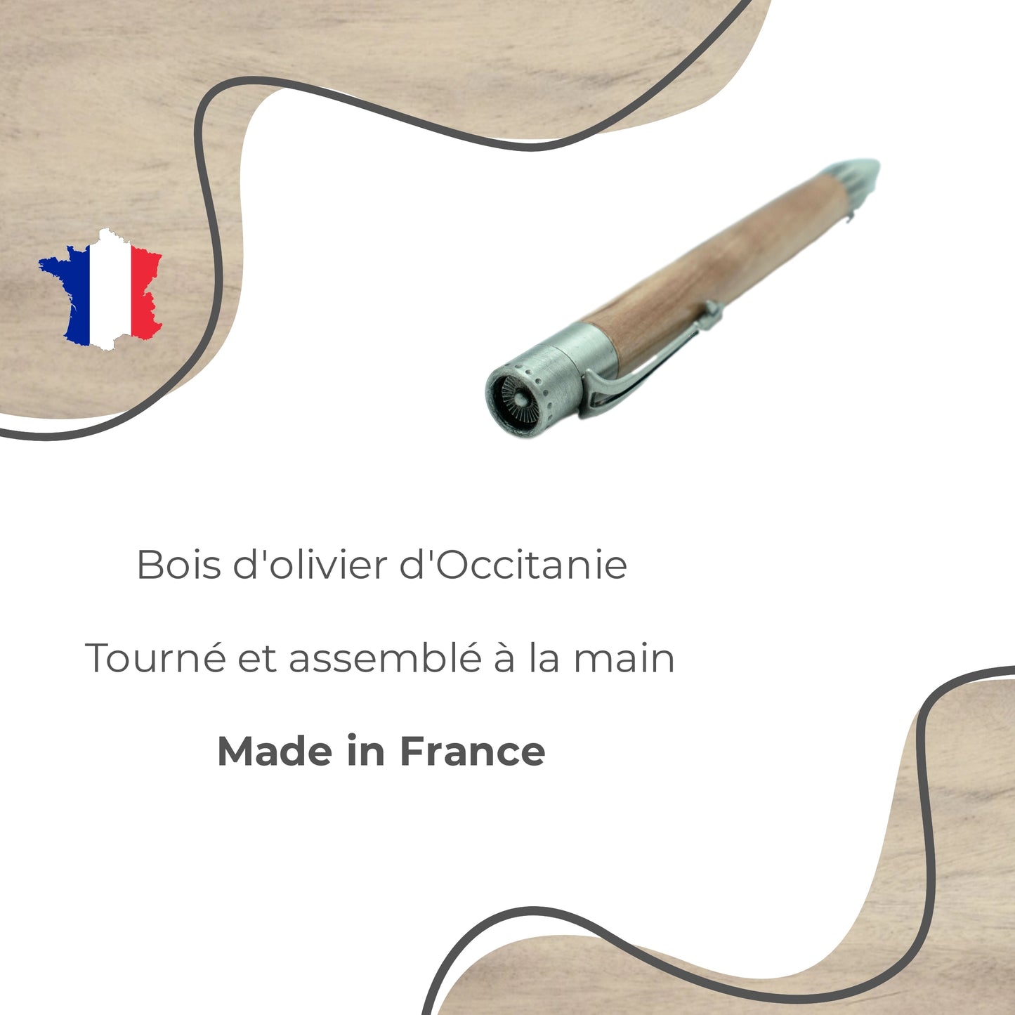 STYLO EN BOIS D'OLIVIER - MODELE JETLINE