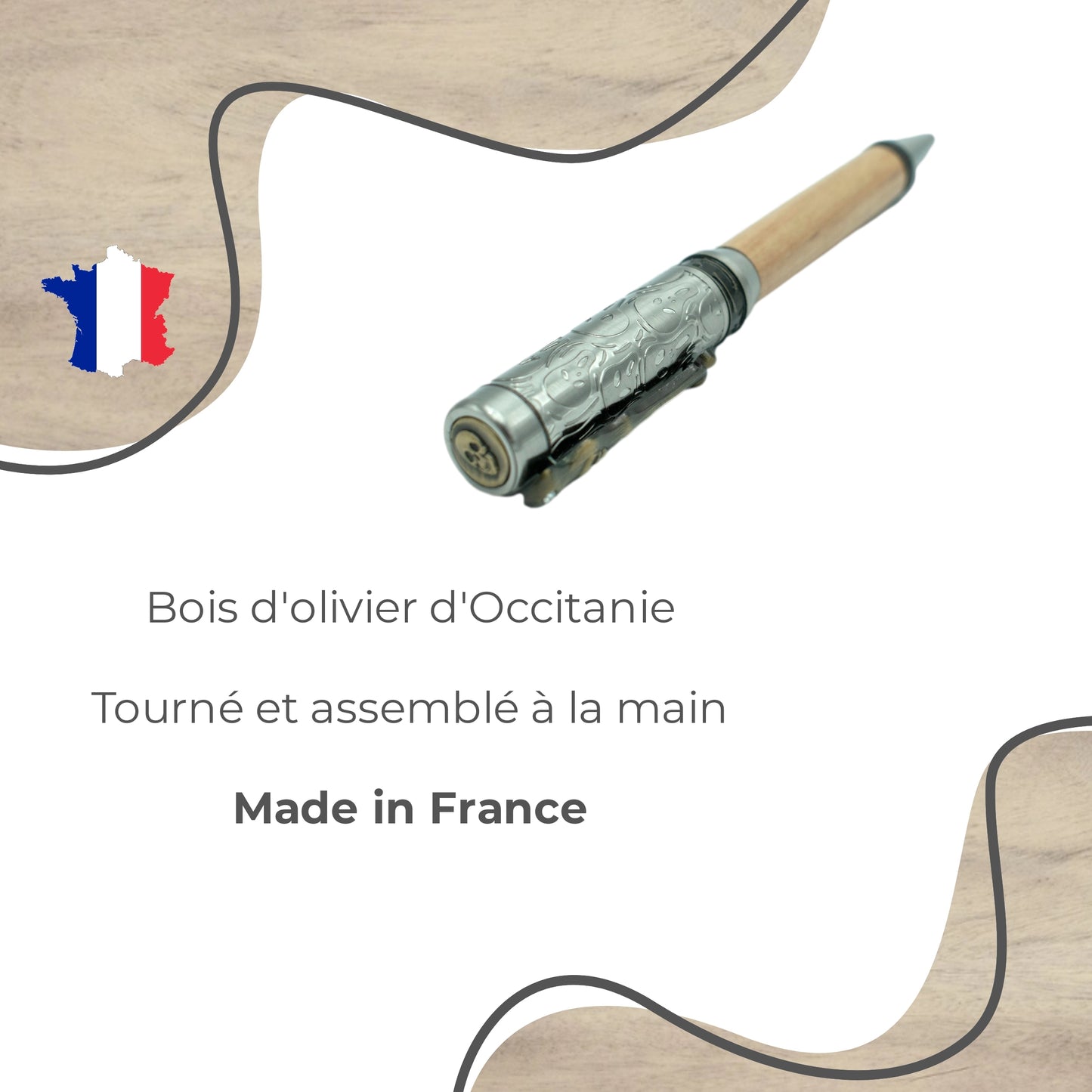 STYLO EN BOIS D'OLIVIER - MODELE PHANTOM
