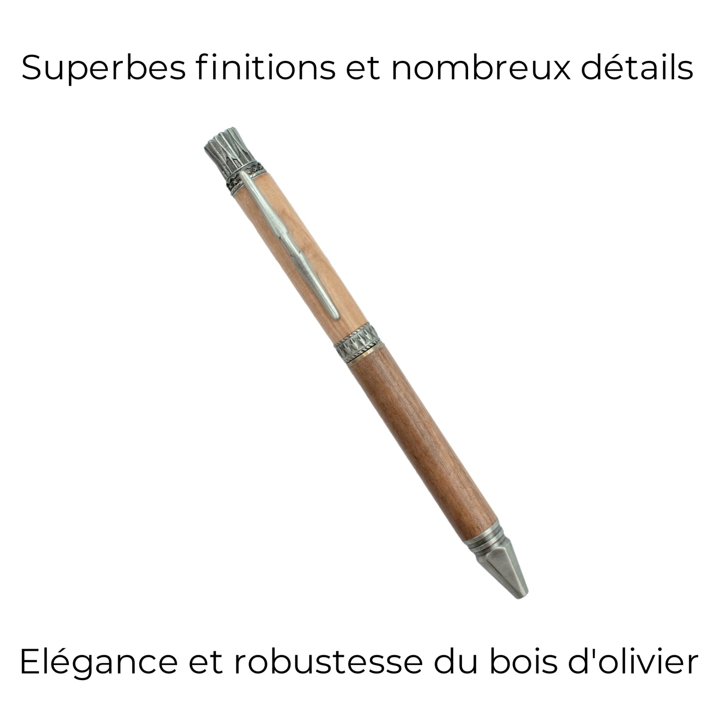 STYLO EN BOIS D'OLIVIER - MODELE ARCHER