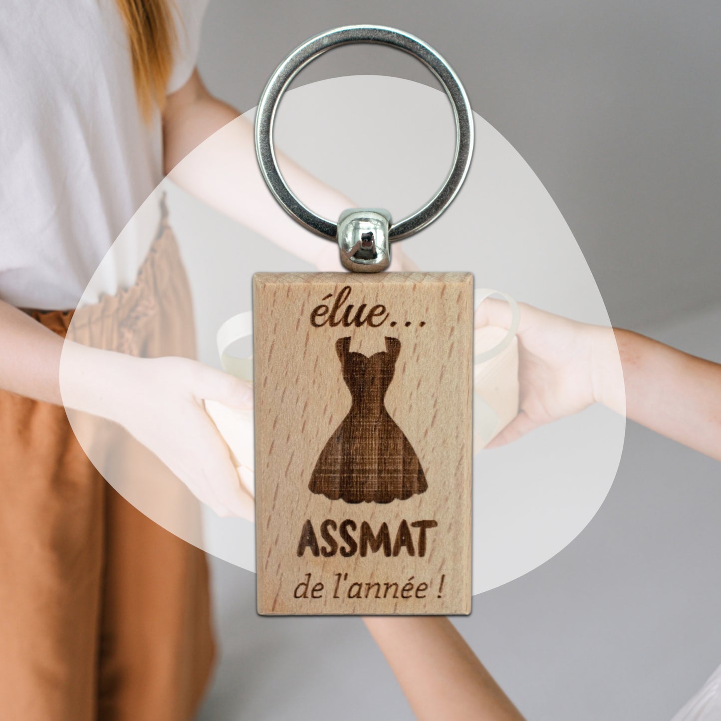 PORTE-CLEFS RECTANGLE EN BOIS - ASSMAT - ELUE