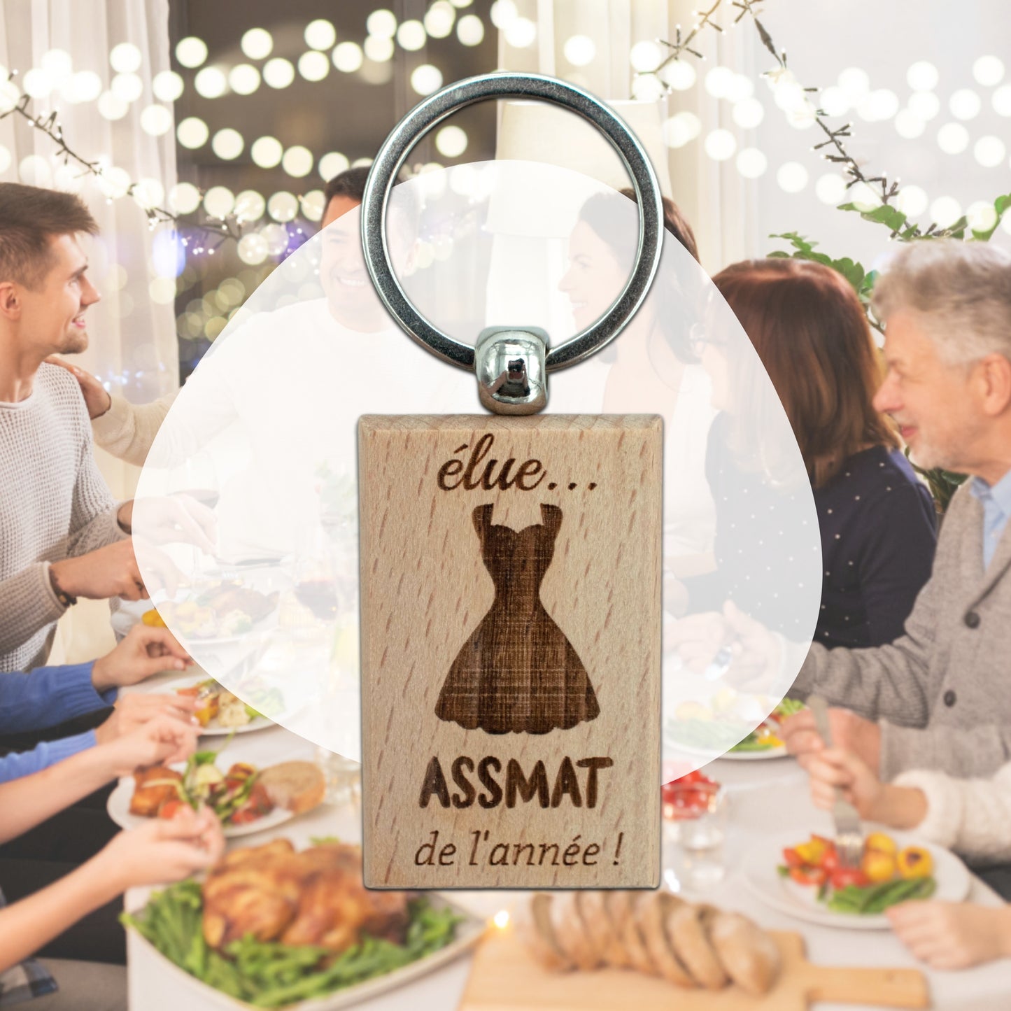 PORTE-CLEFS RECTANGLE EN BOIS - ASSMAT - ELUE