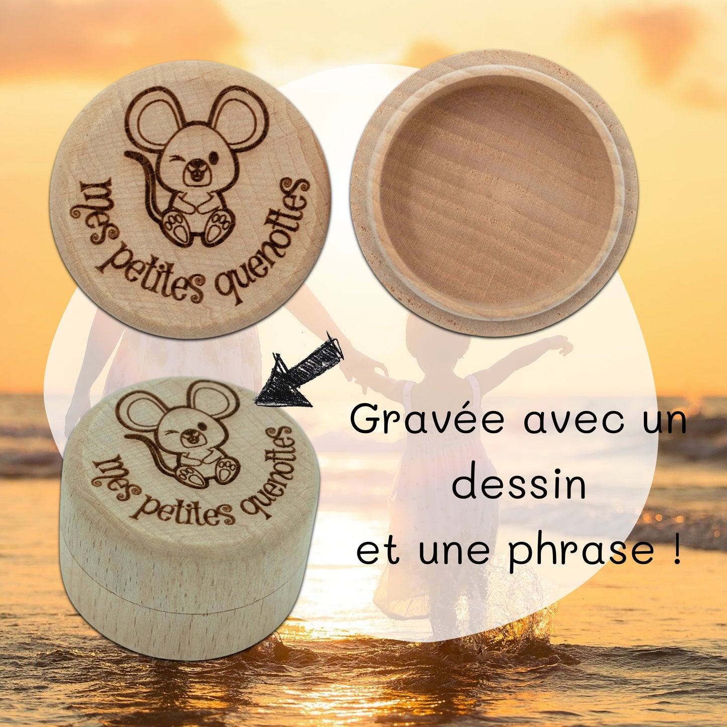 BOITE A DENTS EN BOIS - MES PETITES QUENOTTES
