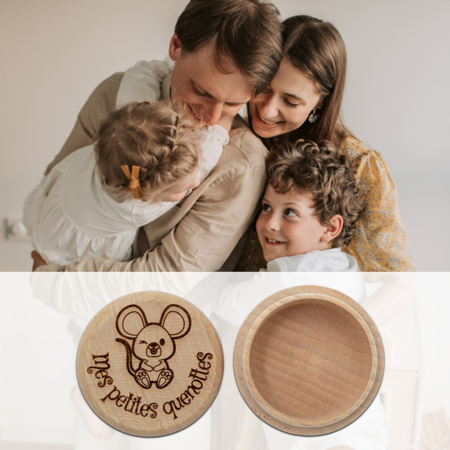 BOITE A DENTS EN BOIS - MES PETITES QUENOTTES
