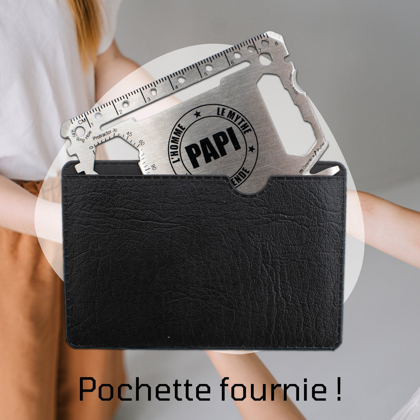OUTIL MULTIFONCTIONS FORMAT CARTE DE CREDIT - PAPI - L'HOMME, LE MYTHE, LA LEGENDE