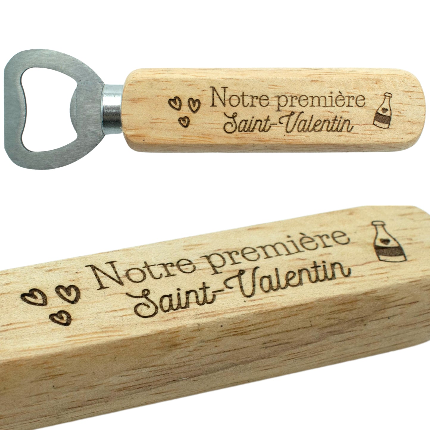 DECAPSULEUR MANCHE BOIS - PREMIERE SAINT-VALENTIN