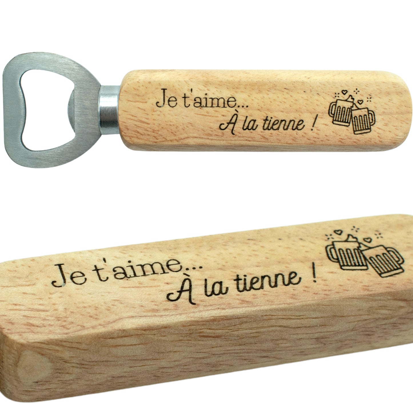 DECAPSULEUR MANCHE BOIS - JE T'AIME