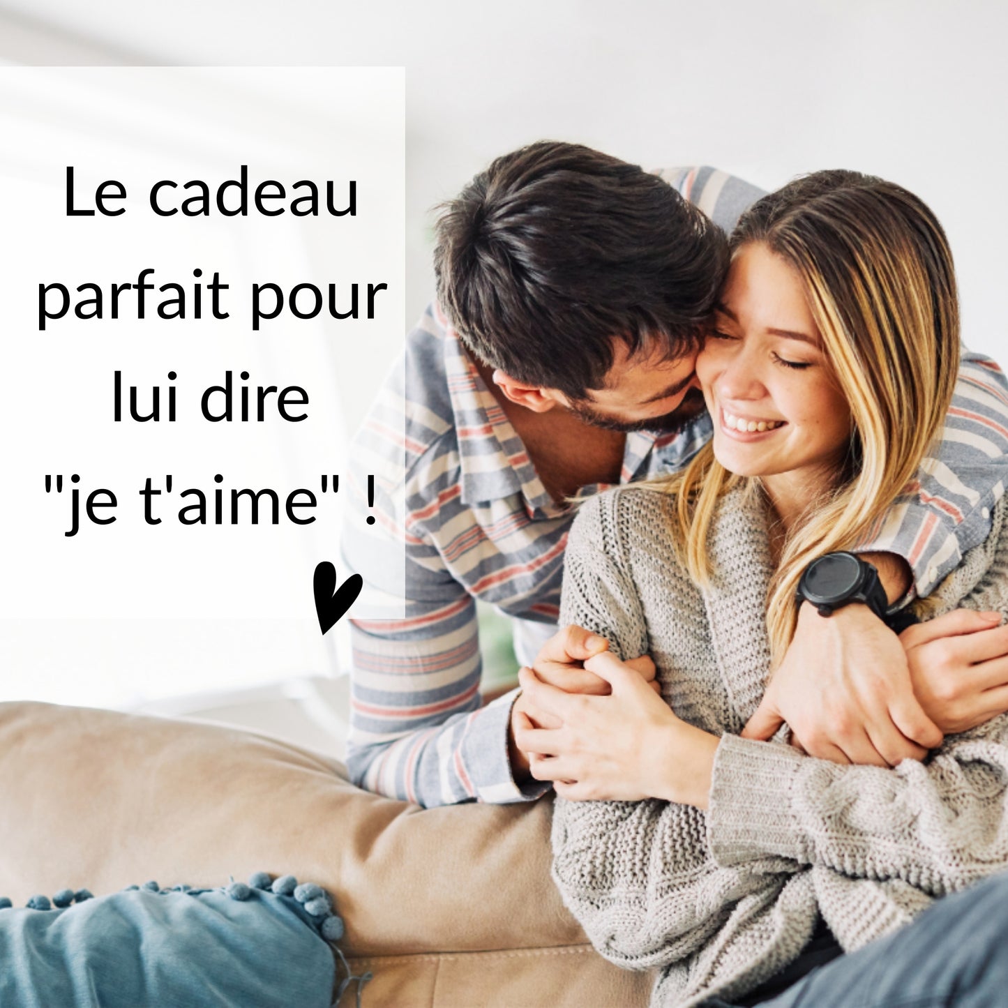 PORTE-CLEFS RECTANGLE EN BOIS - AMOUR - A NOTRE AMOUR