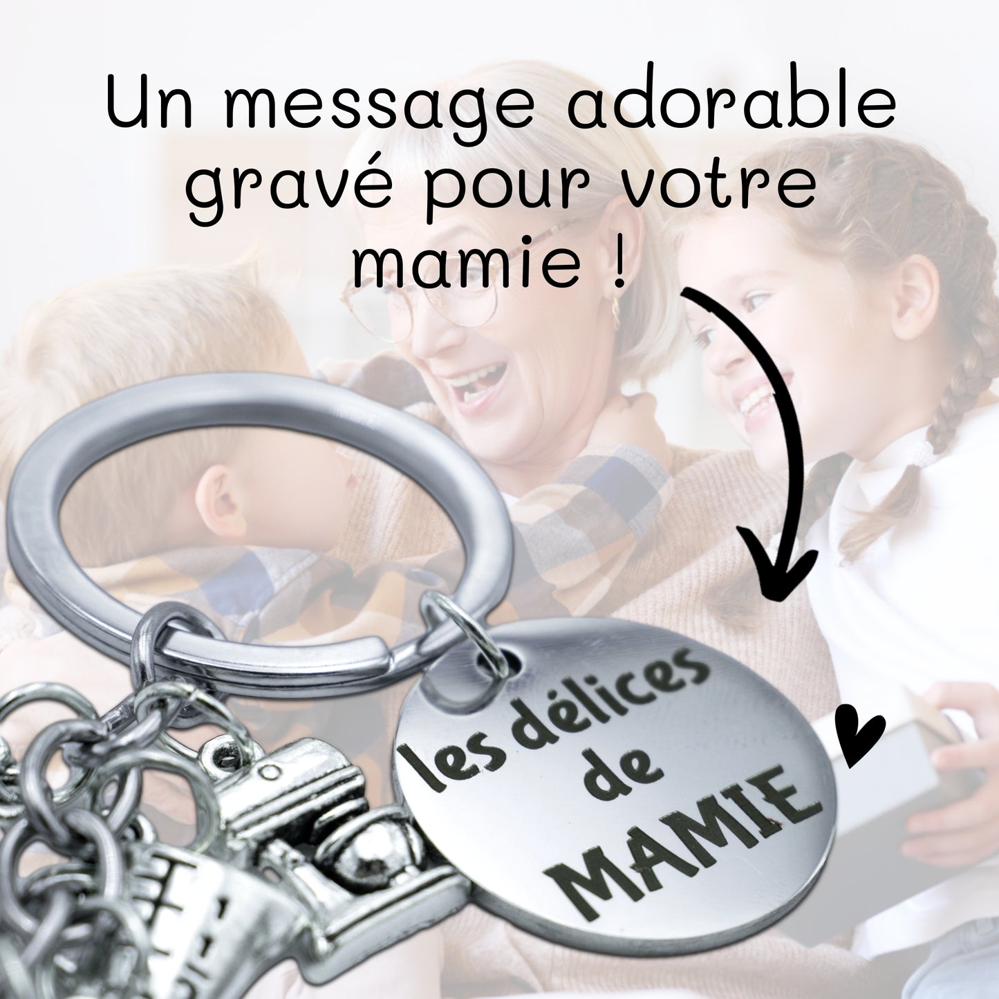 PORTE-CLEFS BRELOQUES A THEME - CUISINE - MAMIE - LES DELICES DE MAMIE