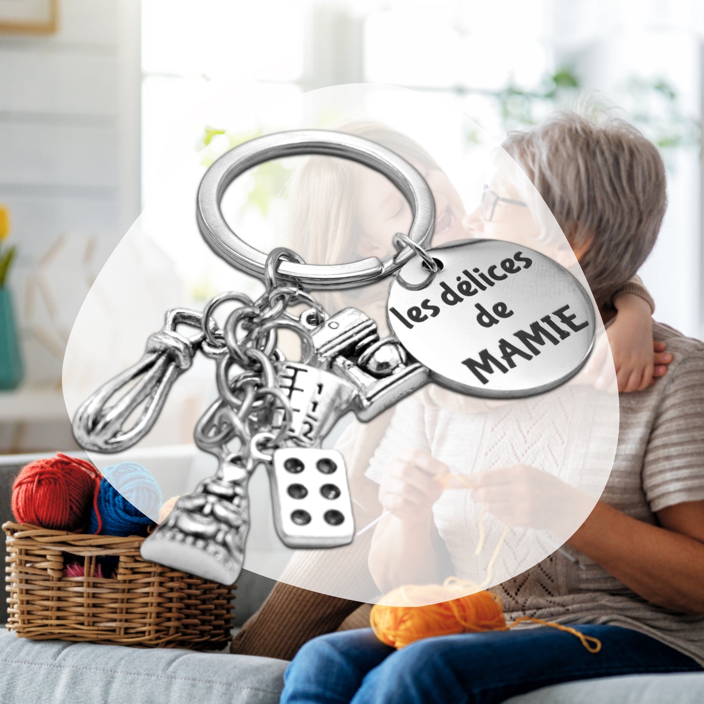 PORTE-CLEFS BRELOQUES A THEME - CUISINE - MAMIE - LES DELICES DE MAMIE