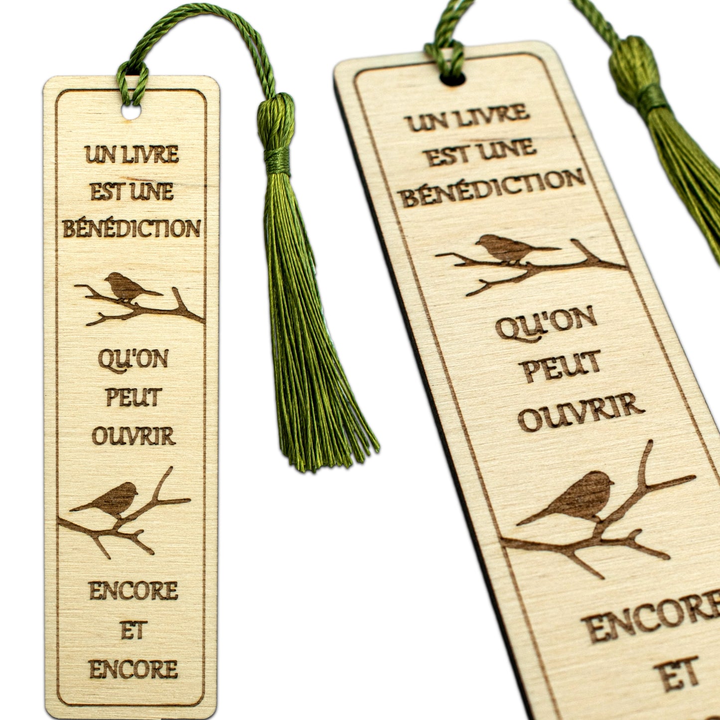 MARQUE-PAGES EN BOIS - GENERIQUE - LIRE EST UNE BÉNÉDICTION
