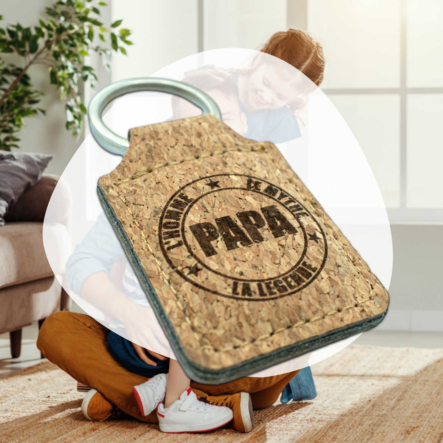 PORTE-CLEFS EN LIEGE - PAPA - L'HOMME, LE MYTHE, LA LEGENDE