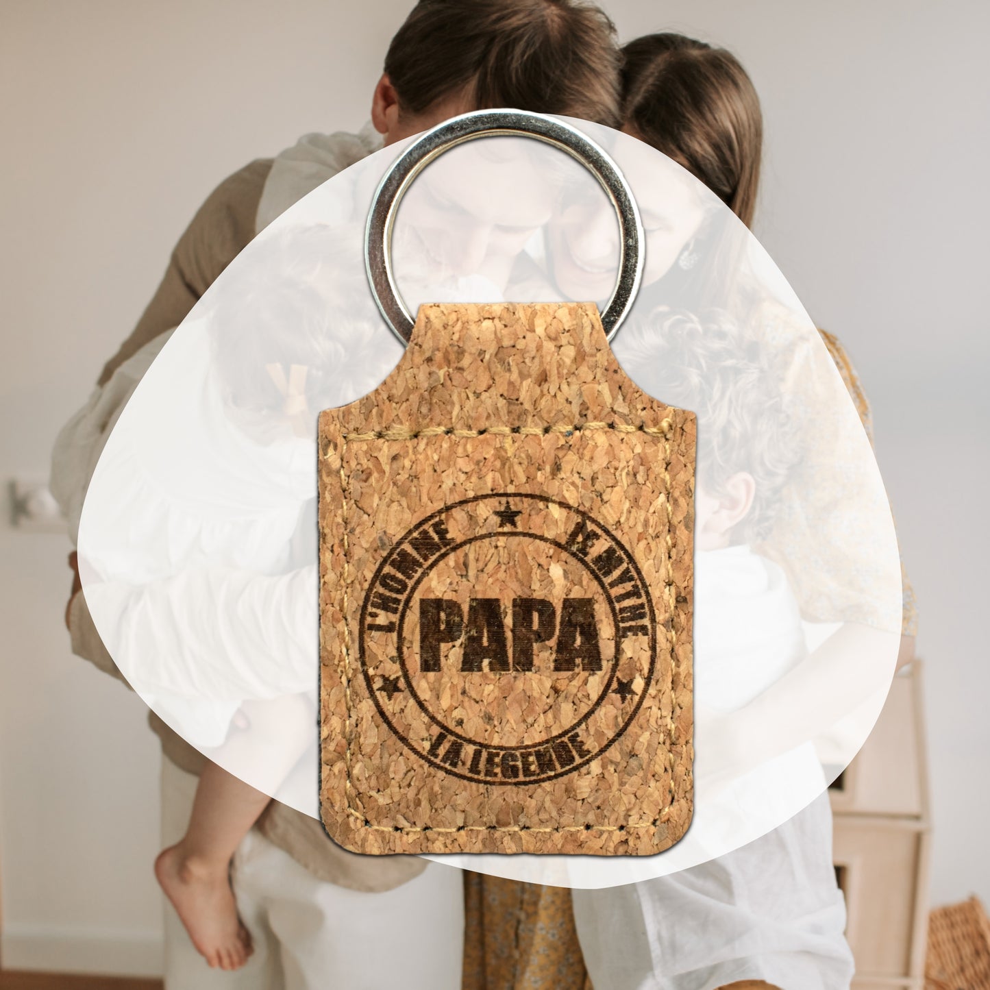 PORTE-CLEFS EN LIEGE - PAPA - L'HOMME, LE MYTHE, LA LEGENDE