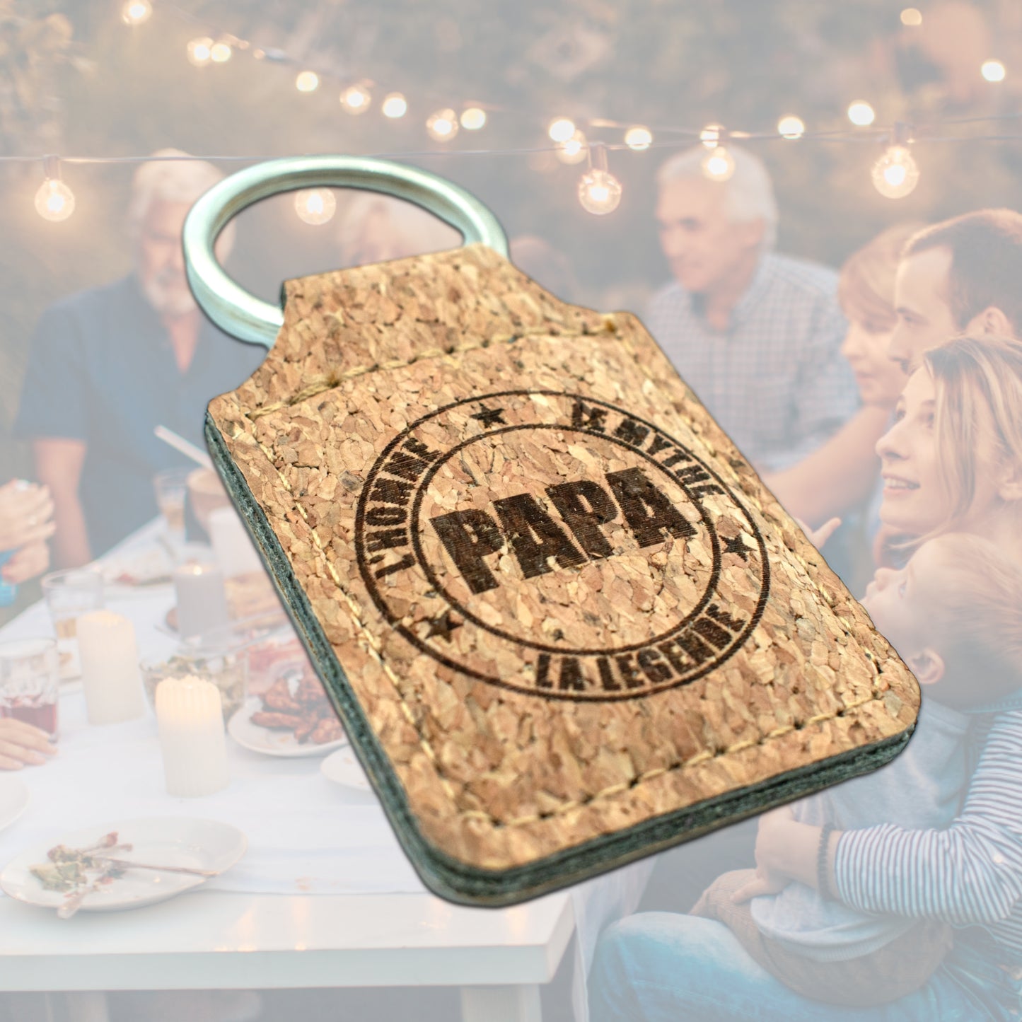 PORTE-CLEFS EN LIEGE - PAPA - L'HOMME, LE MYTHE, LA LEGENDE
