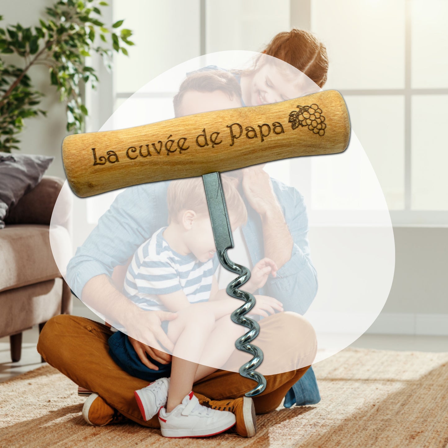 TIRE-BOUCHON EN T - PAPA - LA CUVEE DE PAPA