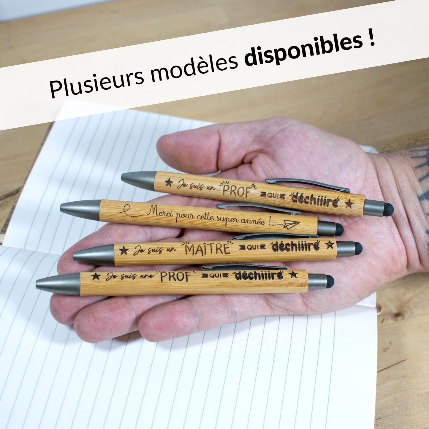 STYLO BAMBOU AVEC EMBOUT TACTILE - PROF - UN PROF QUI DECHIRE