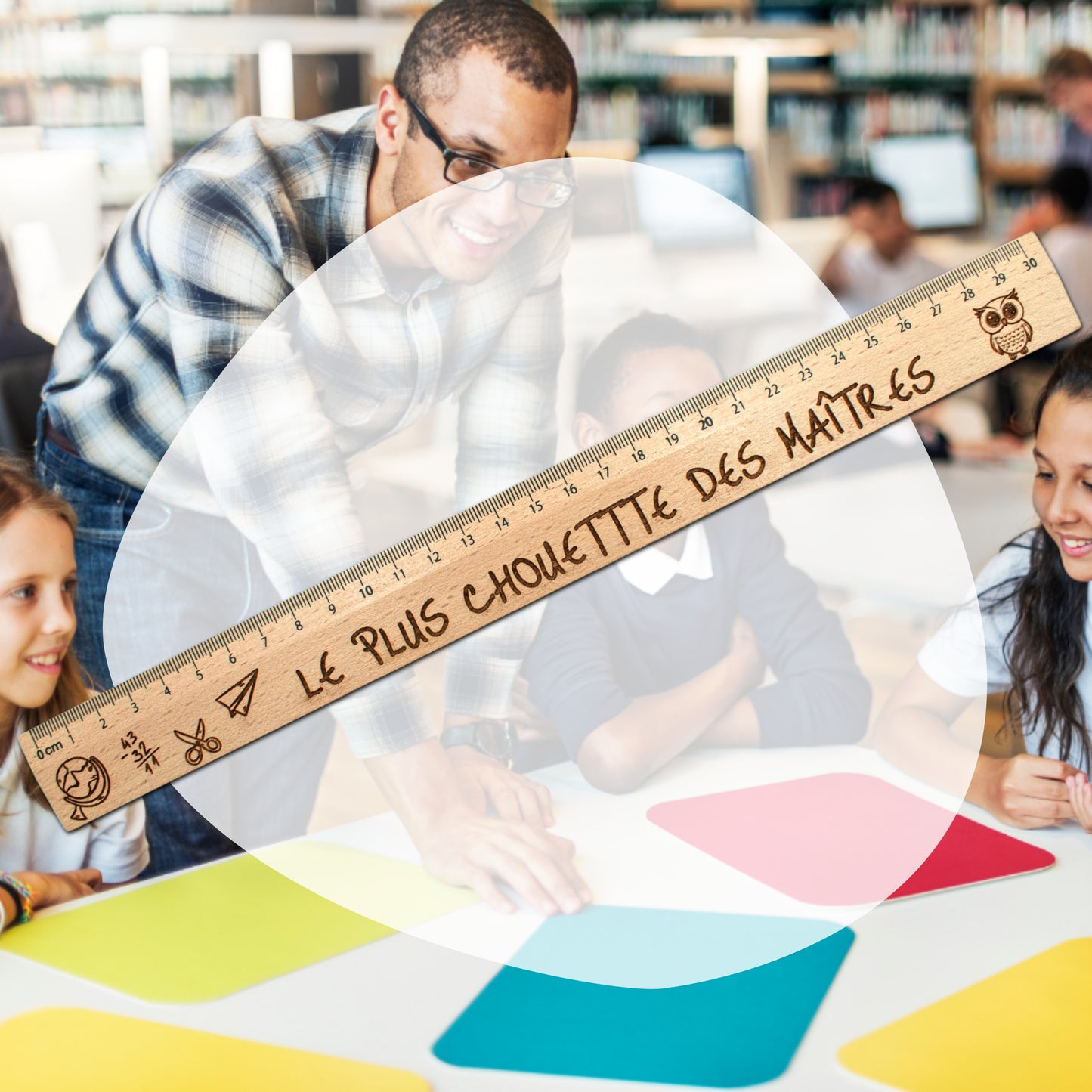 REGLE EN BOIS - 30 CM - MAITRE - LE PLUS CHOUETTE