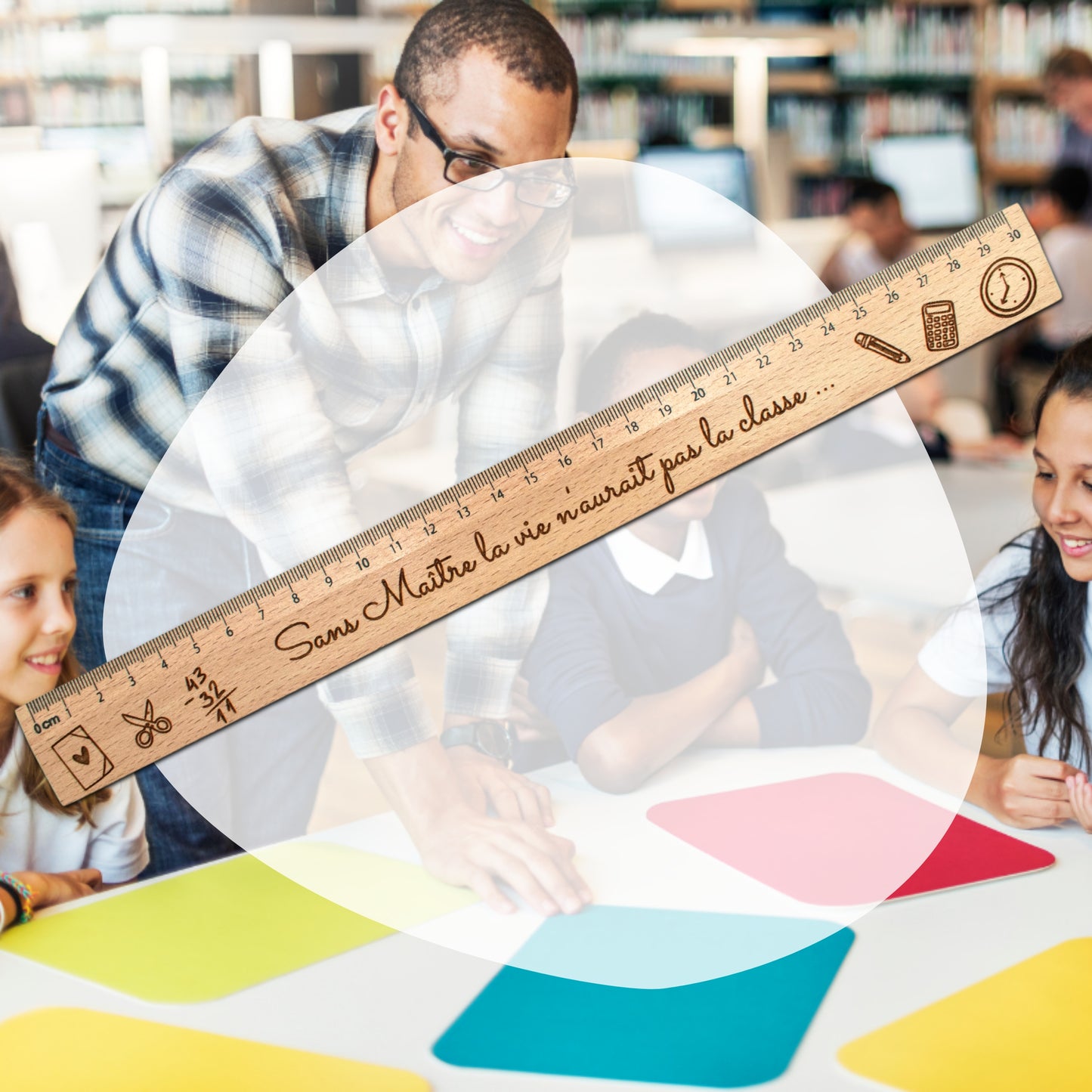 REGLE EN BOIS - 30 CM - MAITRE - LA CLASSE