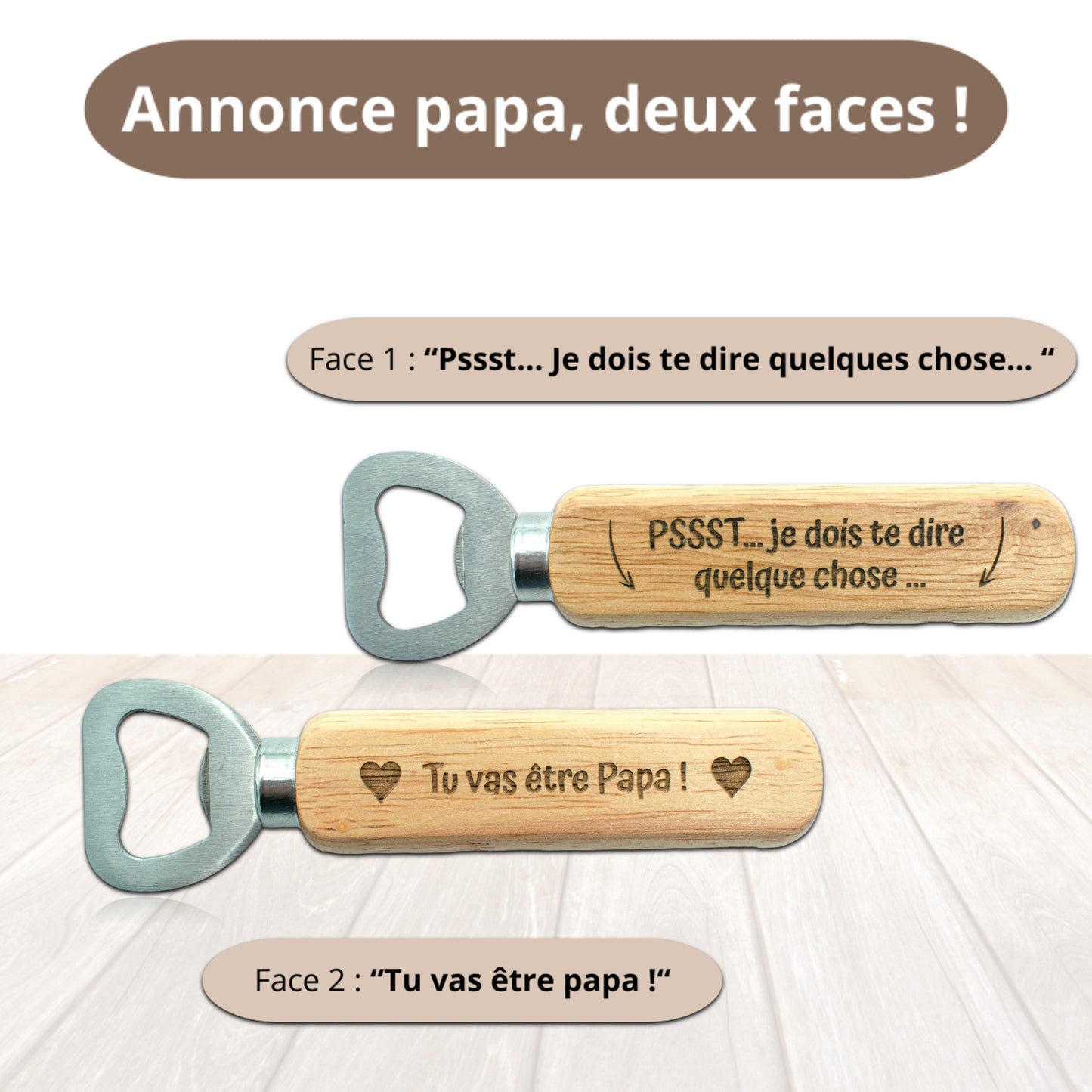 DECAPSULEUR MANCHE BOIS - PSSST - PAPA